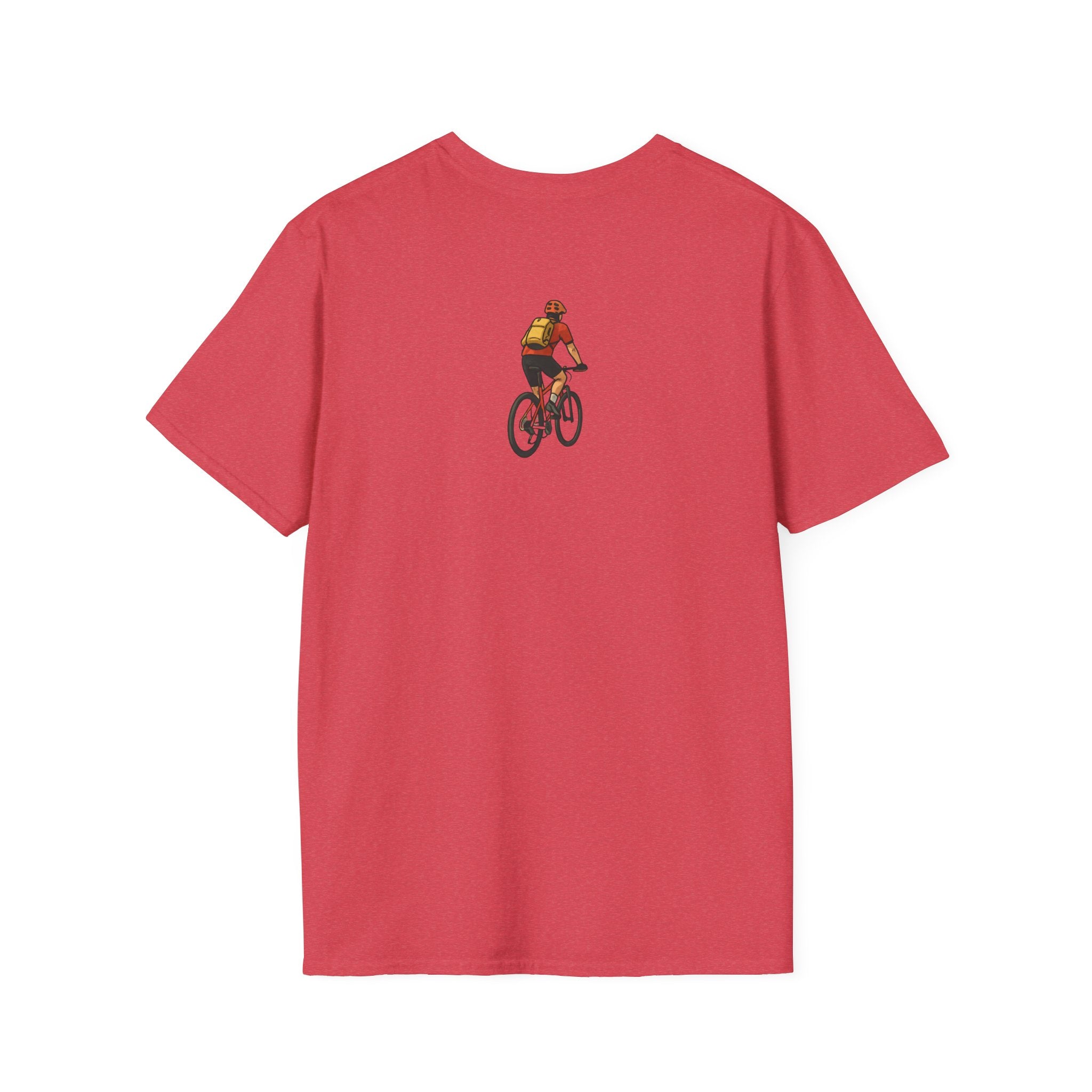 Cyclist with Backpack T-Shirt
