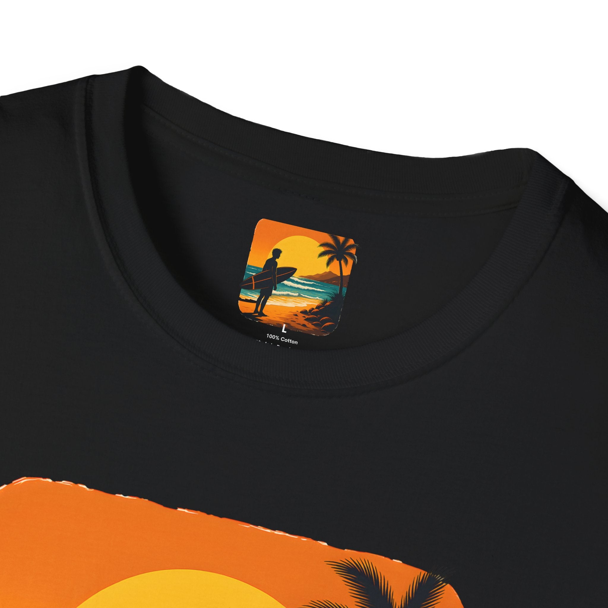 Sunset Surfer on Beach T-Shirt