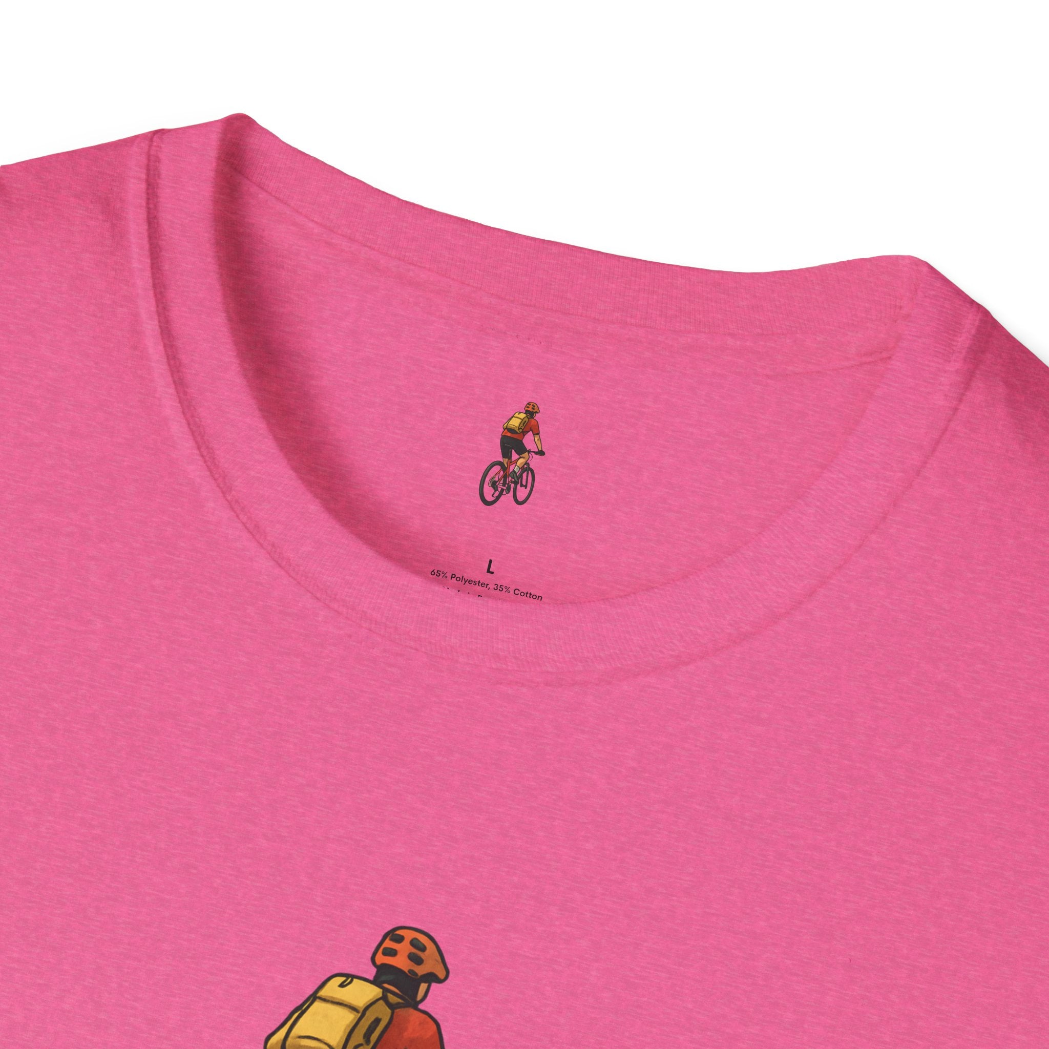 Cyclist with Backpack T-Shirt