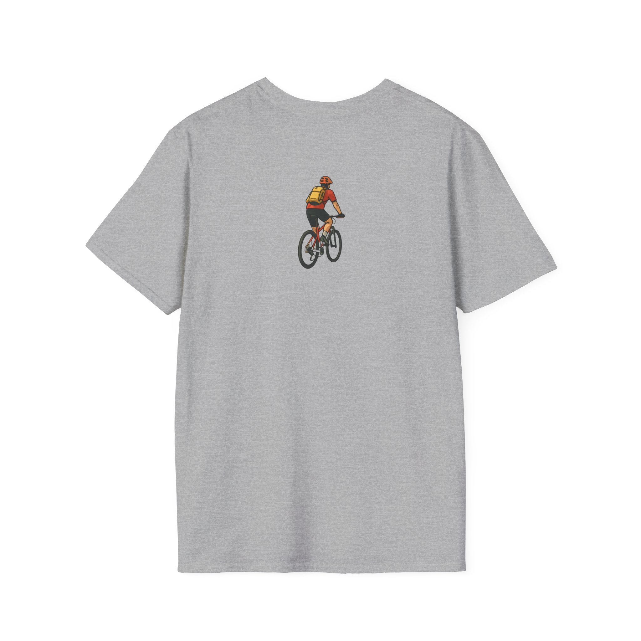 Cyclist with Backpack T-Shirt