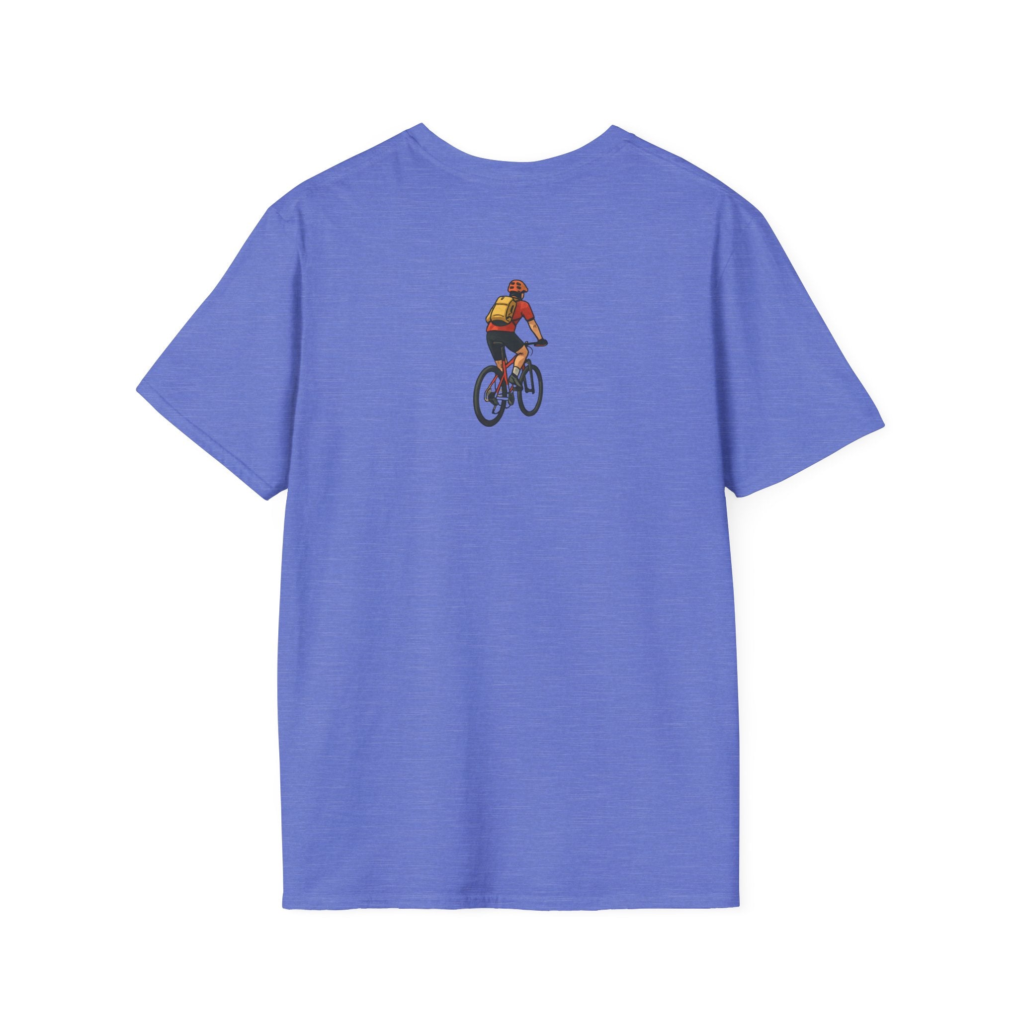 Cyclist with Backpack T-Shirt