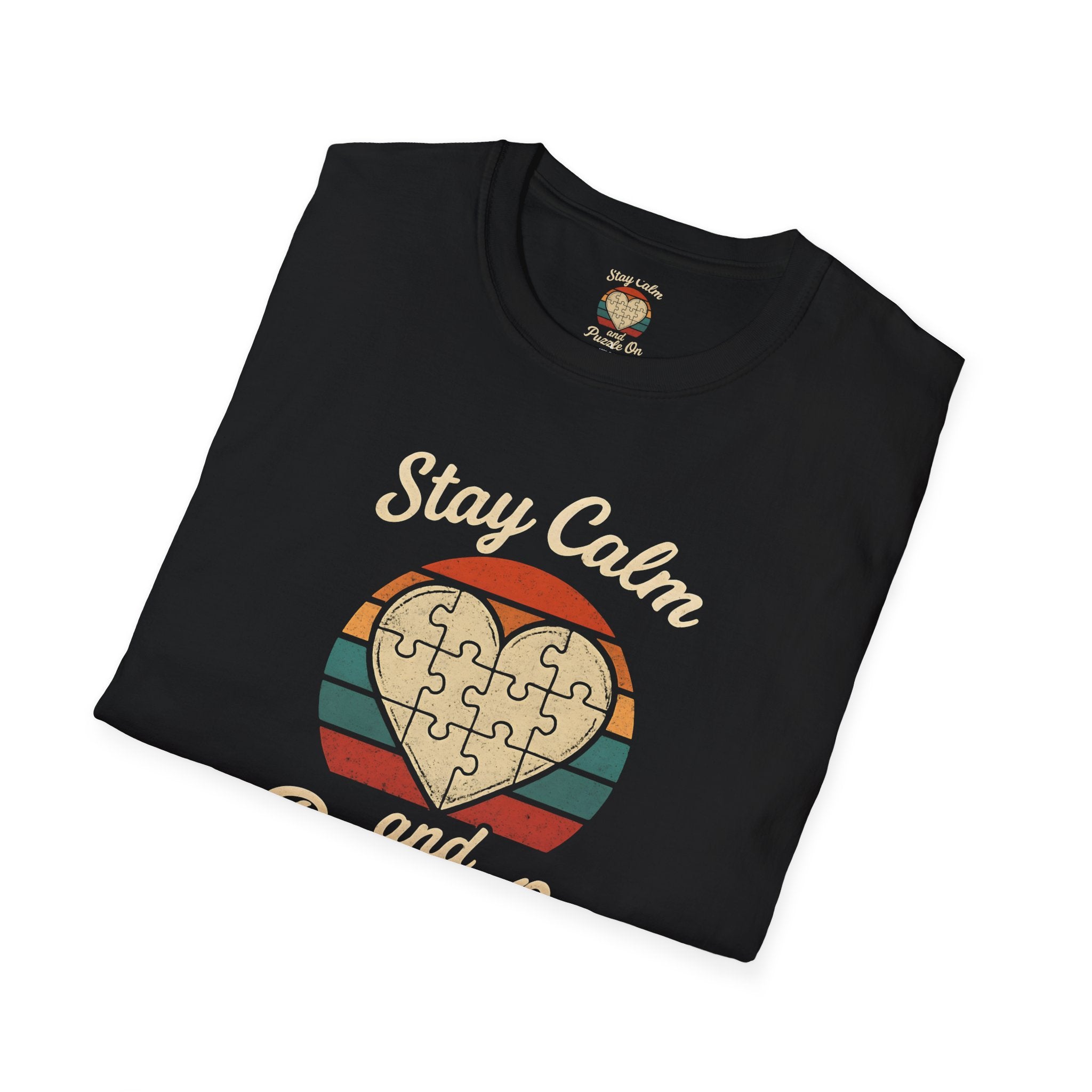 Stay Calm Puzzle On T-Shirt