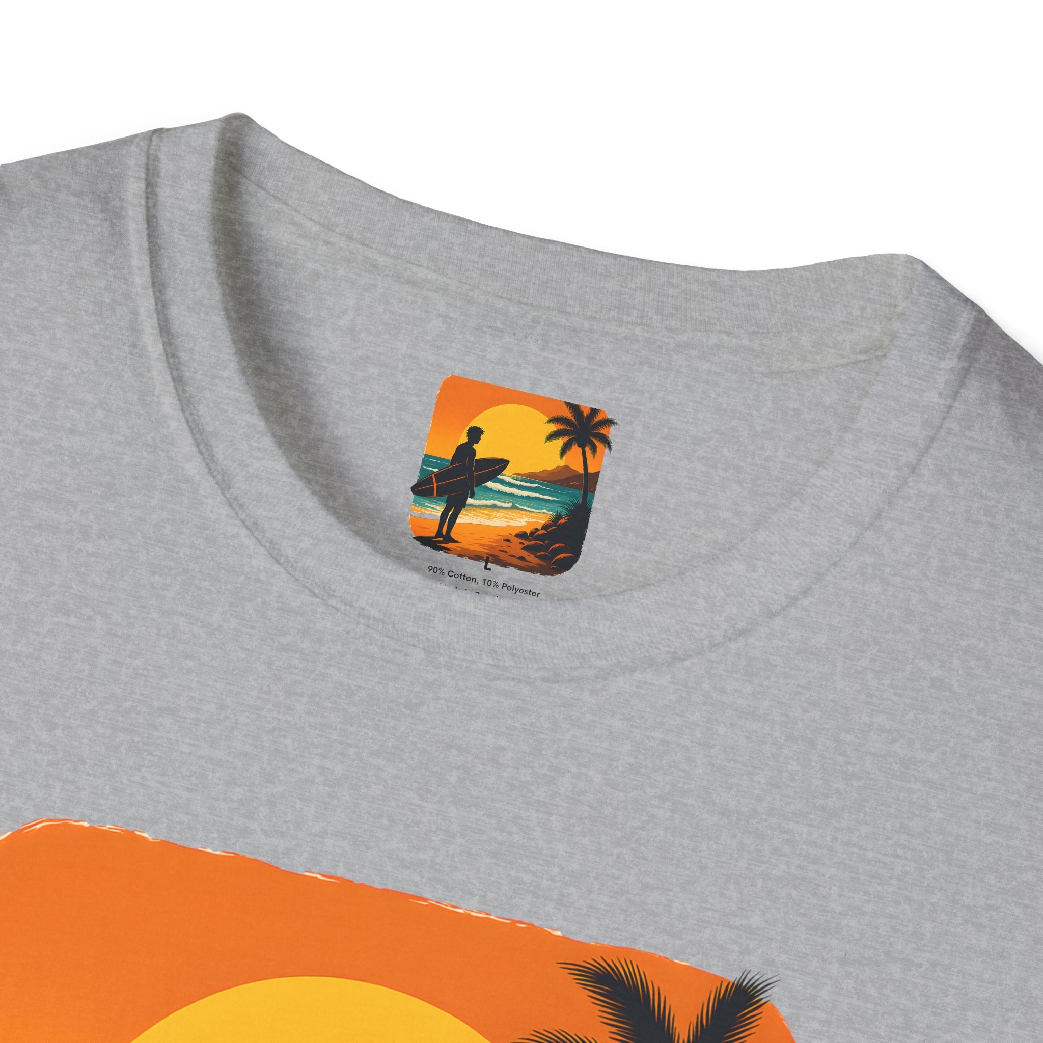 Sunset Surfer on Beach T-Shirt
