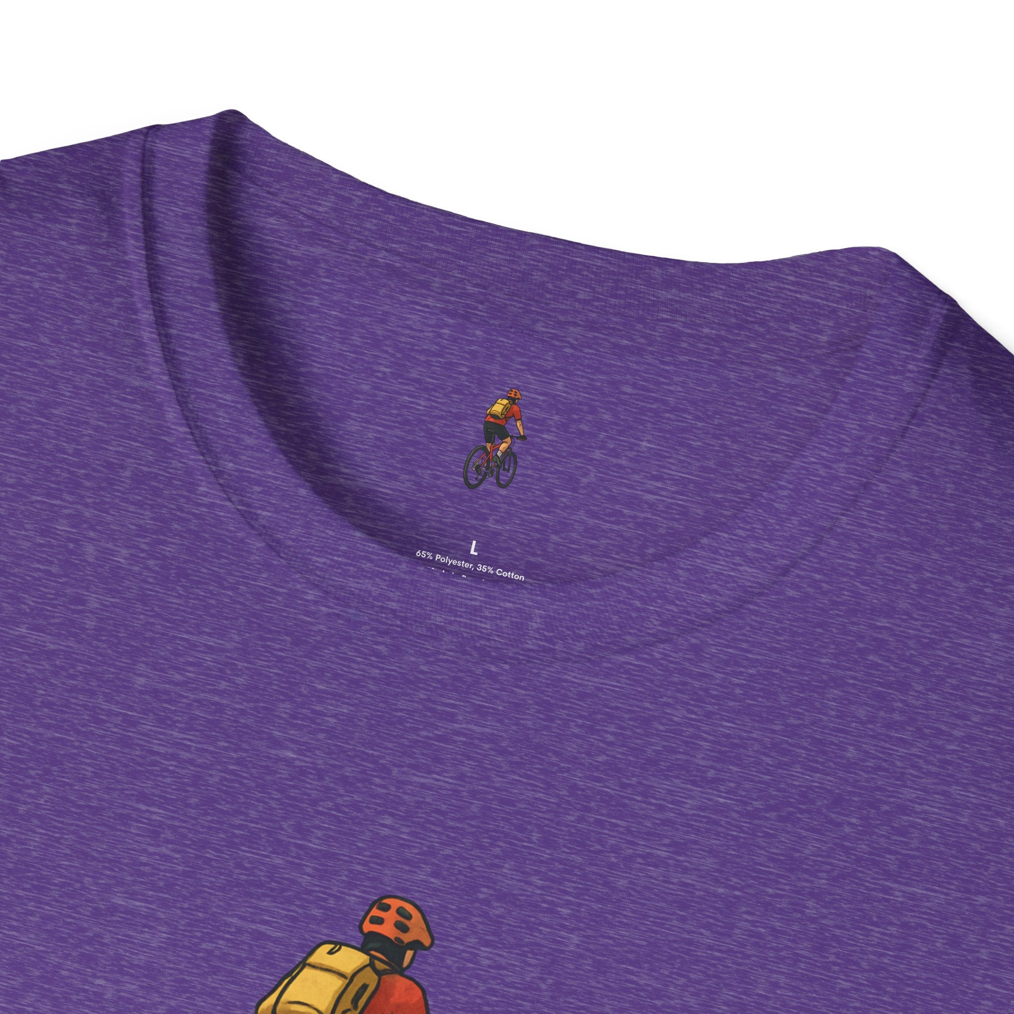 Cyclist with Backpack T-Shirt