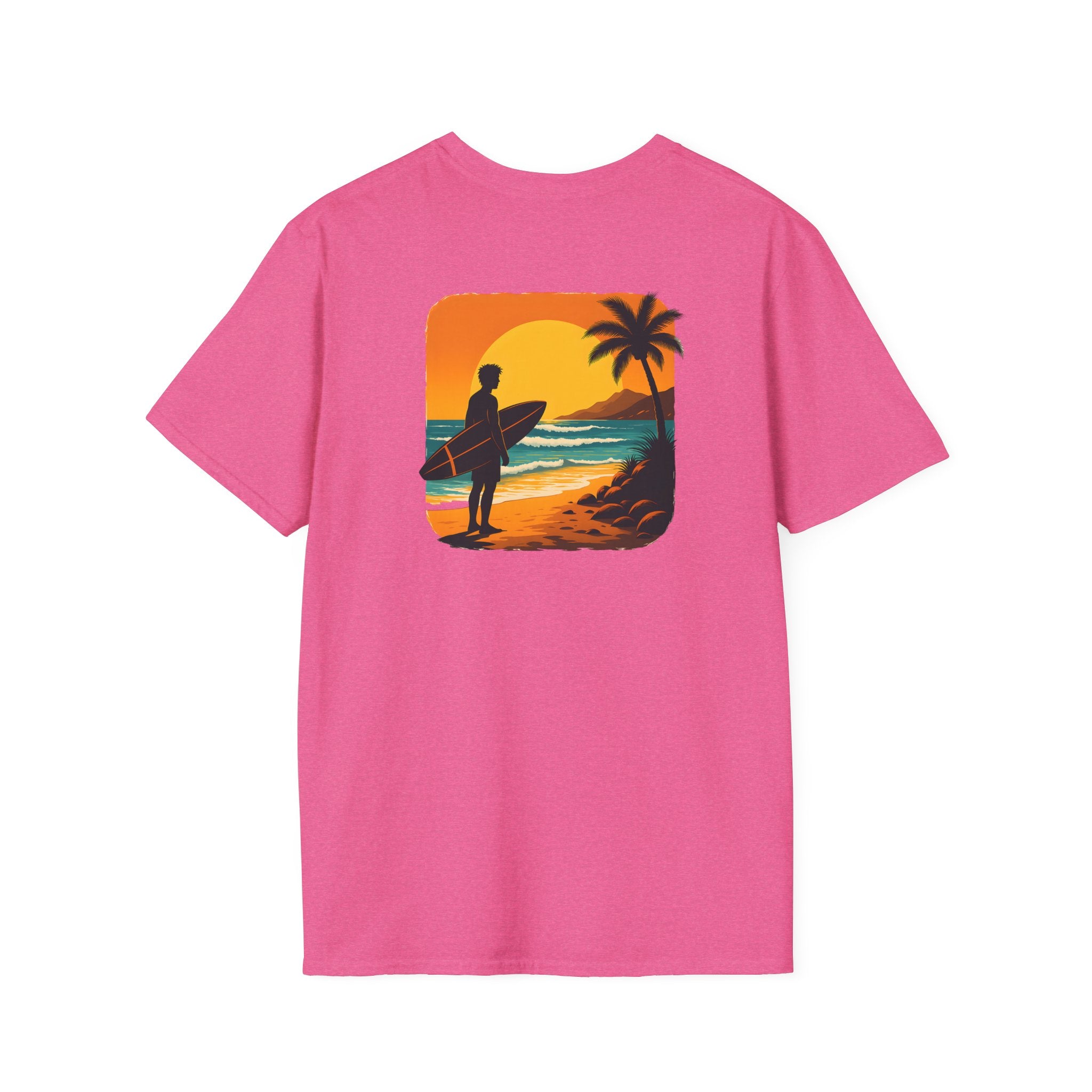 Sunset Surfer on Beach T-Shirt