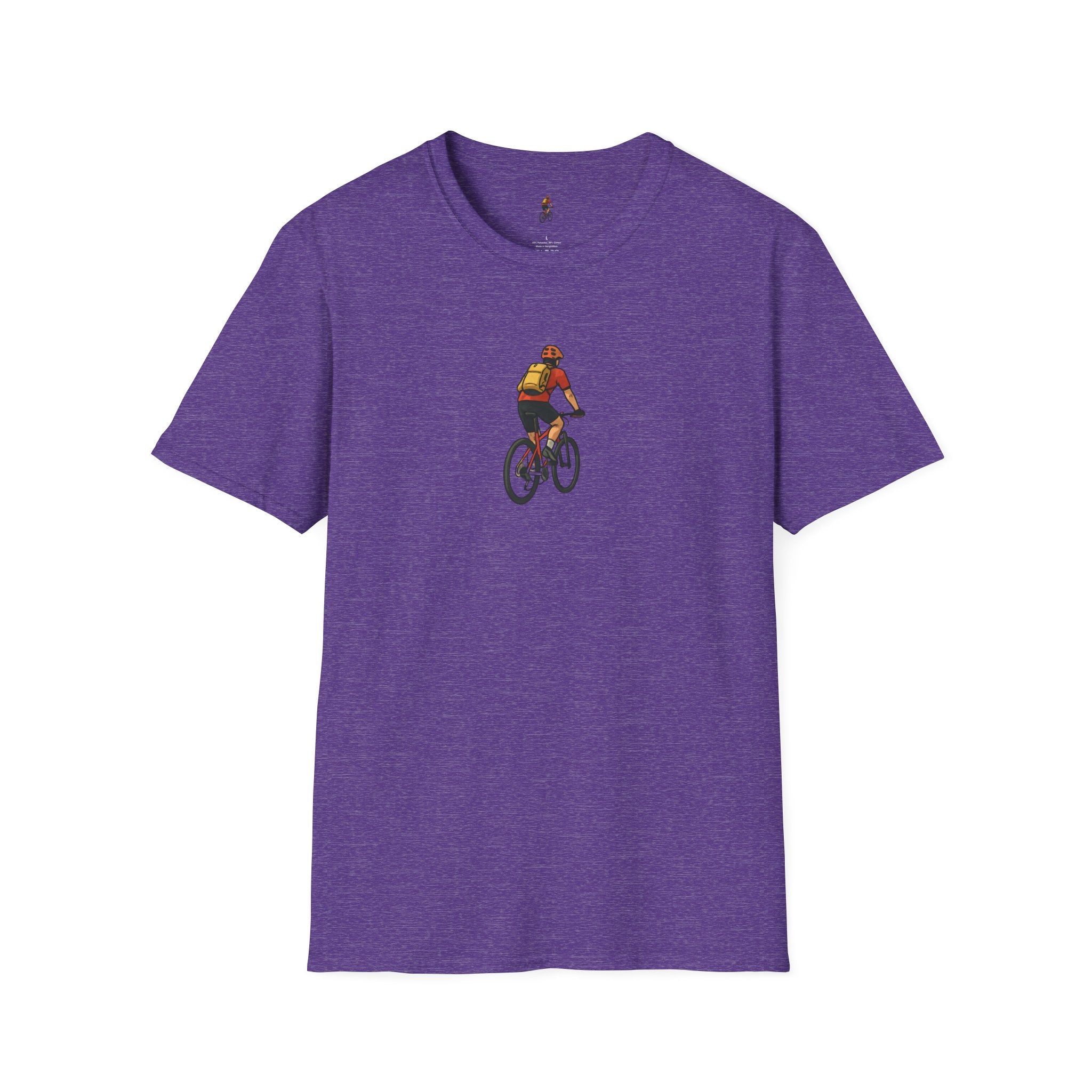 Cyclist with Backpack T-Shirt