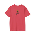 Cyclist with Backpack T-Shirt