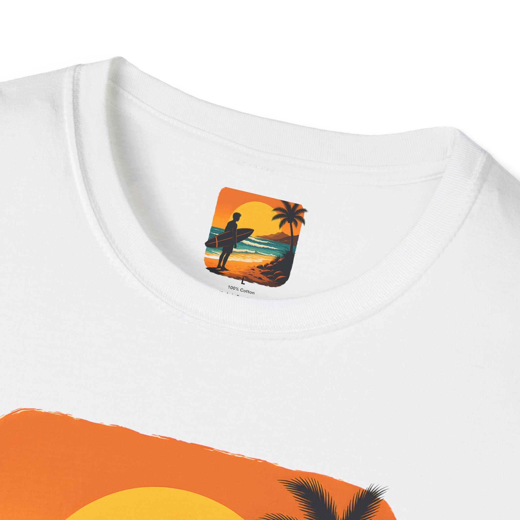 Sunset Surfer on Beach T-Shirt