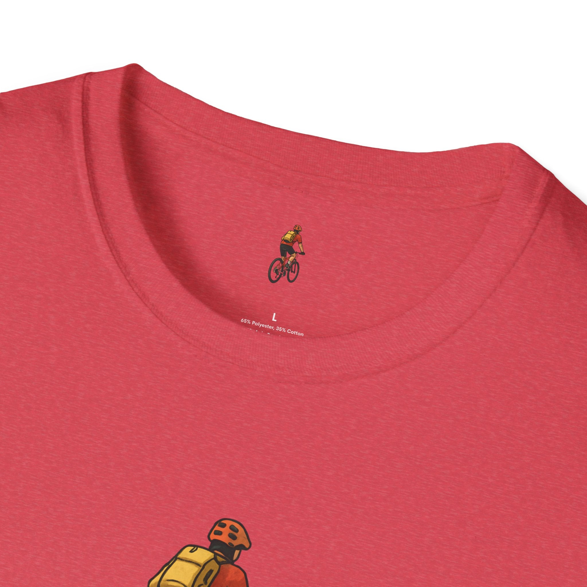 Cyclist with Backpack T-Shirt