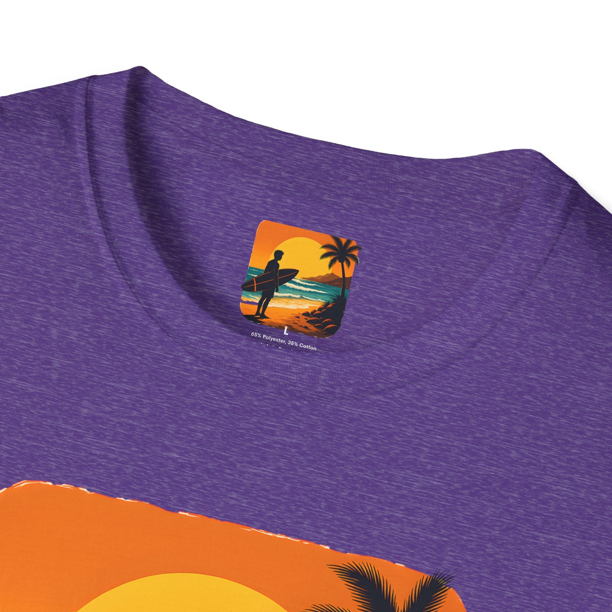 Sunset Surfer on Beach T-Shirt