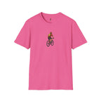 Cyclist with Backpack T-Shirt