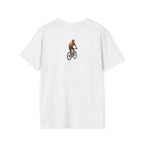 Cyclist with Backpack T-Shirt