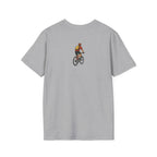 Cyclist with Backpack T-Shirt