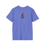 Cyclist with Backpack T-Shirt