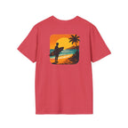 Sunset Surfer on Beach T-Shirt