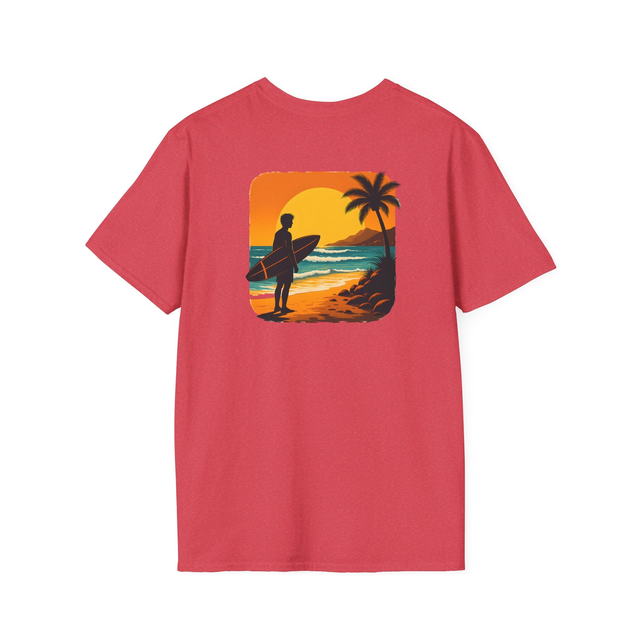 Sunset Surfer on Beach T-Shirt