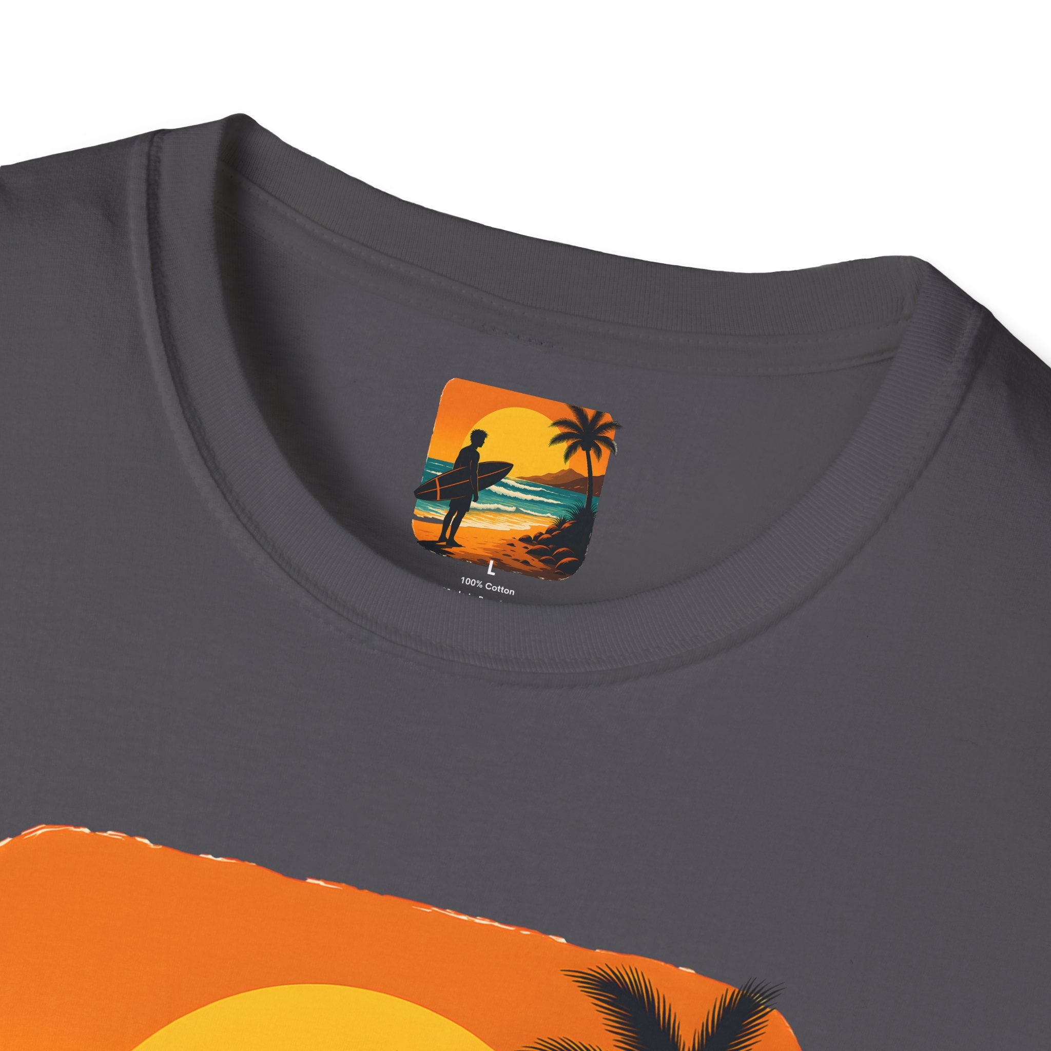 Sunset Surfer on Beach T-Shirt
