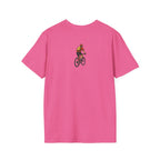 Cyclist with Backpack T-Shirt