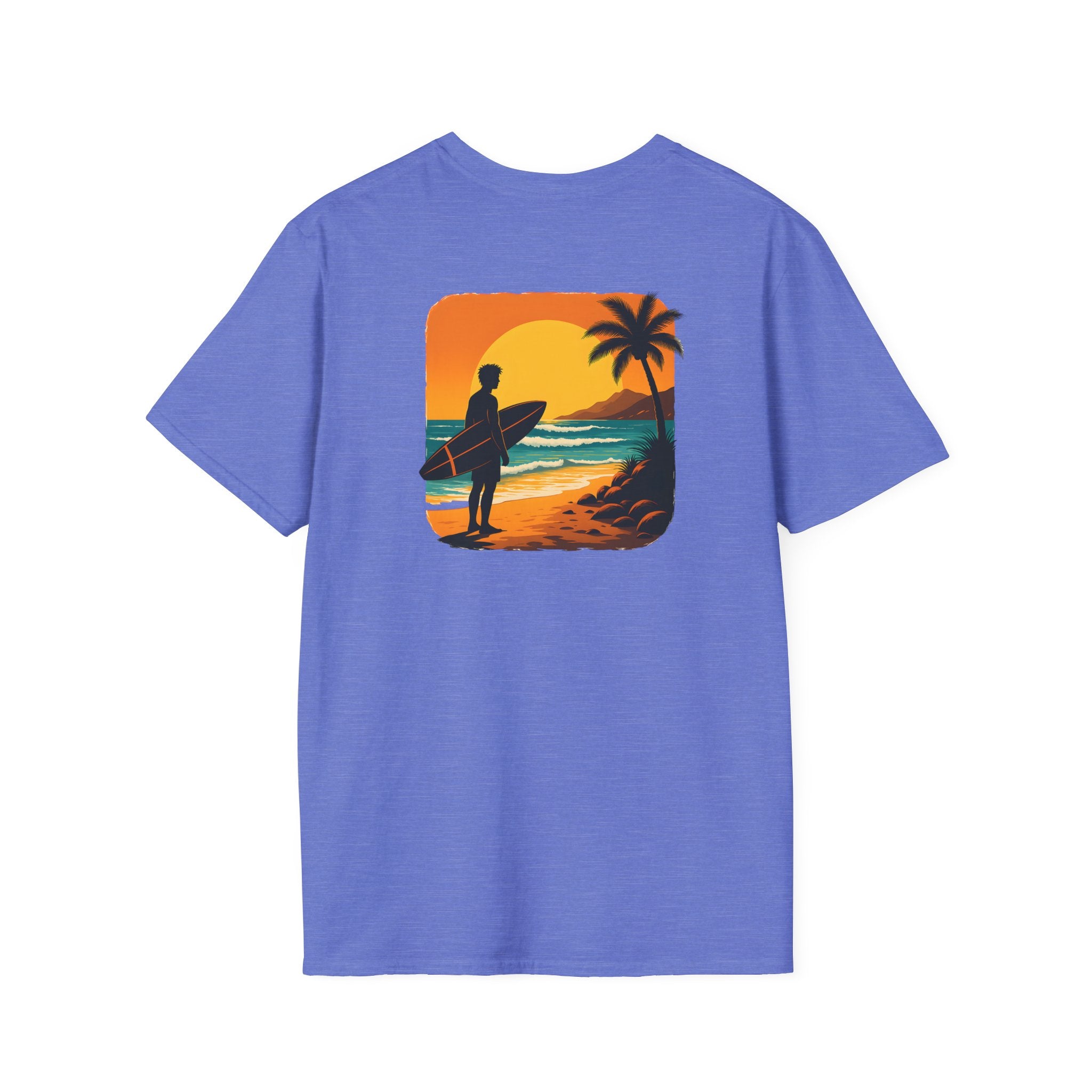Sunset Surfer on Beach T-Shirt