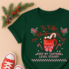 Christmas Coffee T-Shirt — “No Coffee, No Christmas Miracle” Holiday Tee